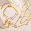 Ensemble de bijoux Collier double couche Marguerite