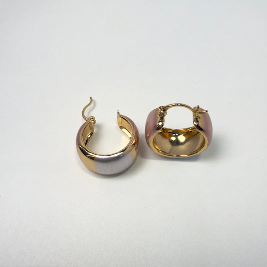 Three-color earrings