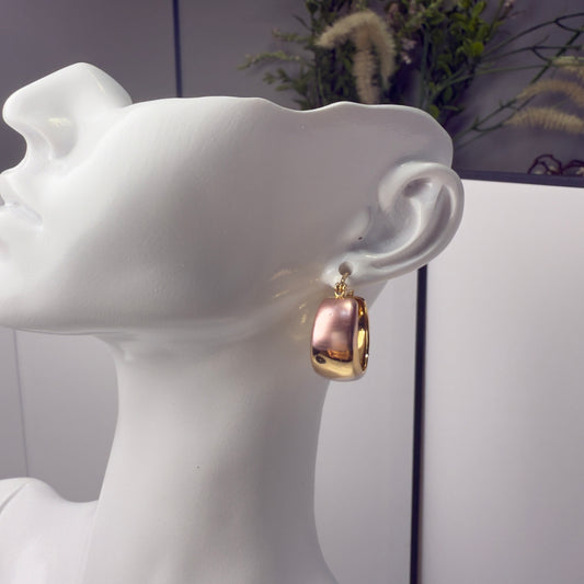 Three-color earrings