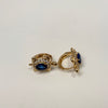 Gold-plated turtle earrings with zircon