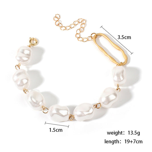 Baroque irregular pearl bracelet