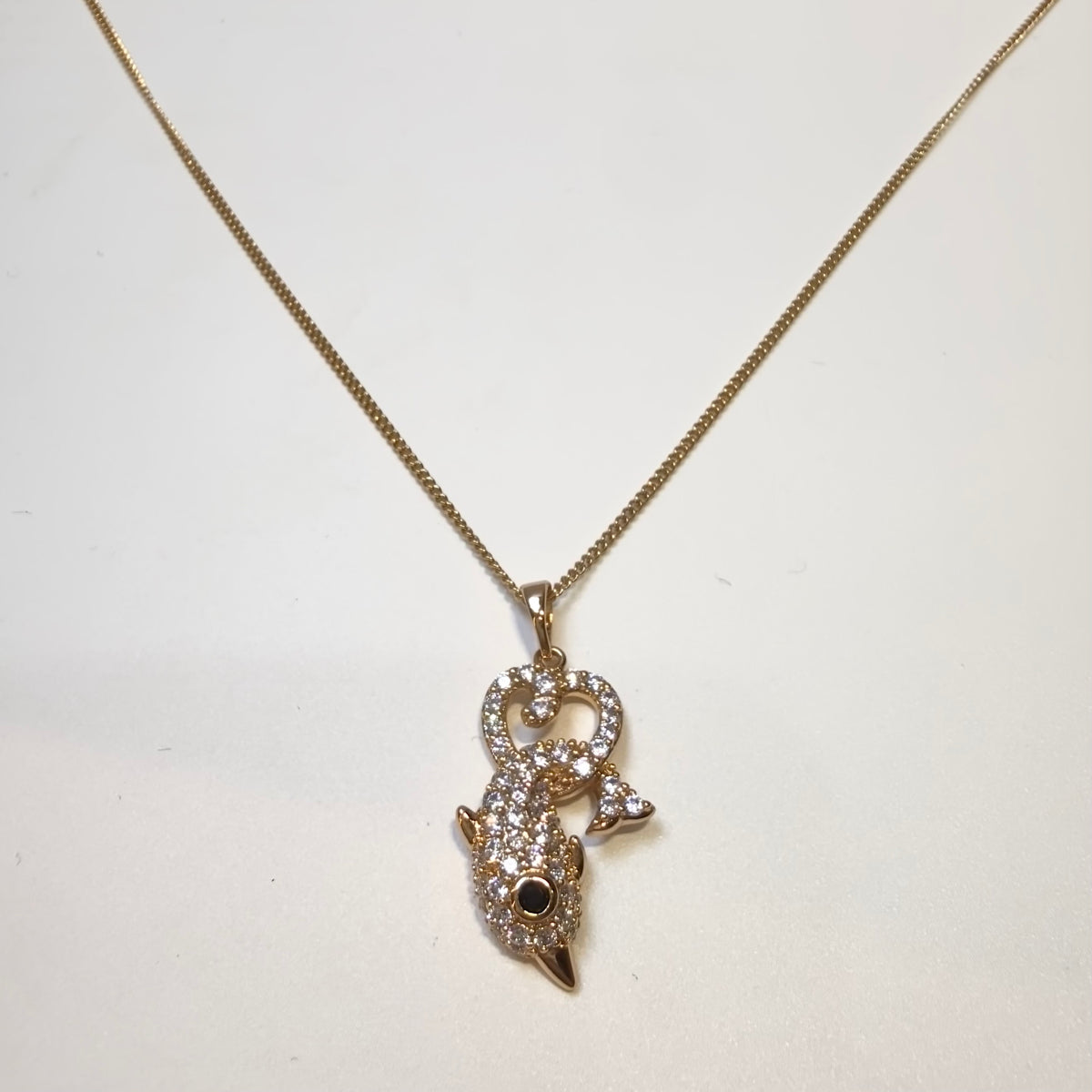 gold-plated dolphin necklace