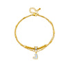 Heart Double‑Layer Anklet