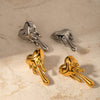 European And American Retro 18K Gold Love Earrings