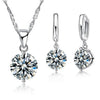 Austrian Crystal Pendant Necklace and Earrings Set