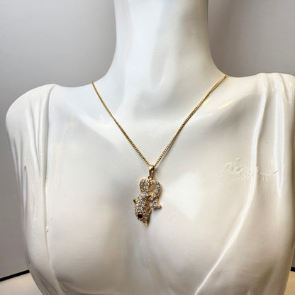 Gold-plated dolphin necklace