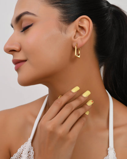Gold U-shaped Earrings