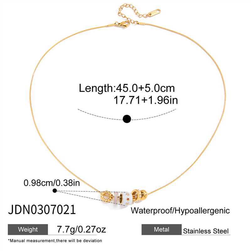 lucky stainless steel zircon round pendant