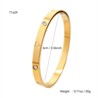 Heart-shaped Round Diamond Bracelet
