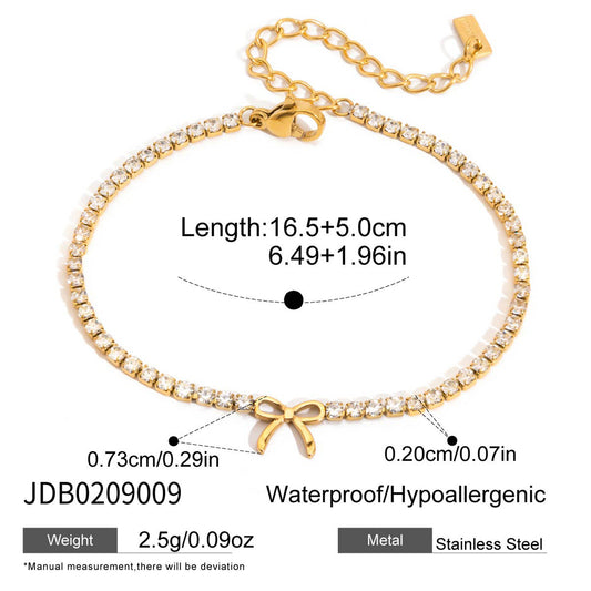 Stainless Steel Cubic Zirconia Bracelet