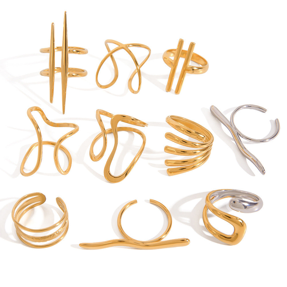 stainless steel irregular open ring