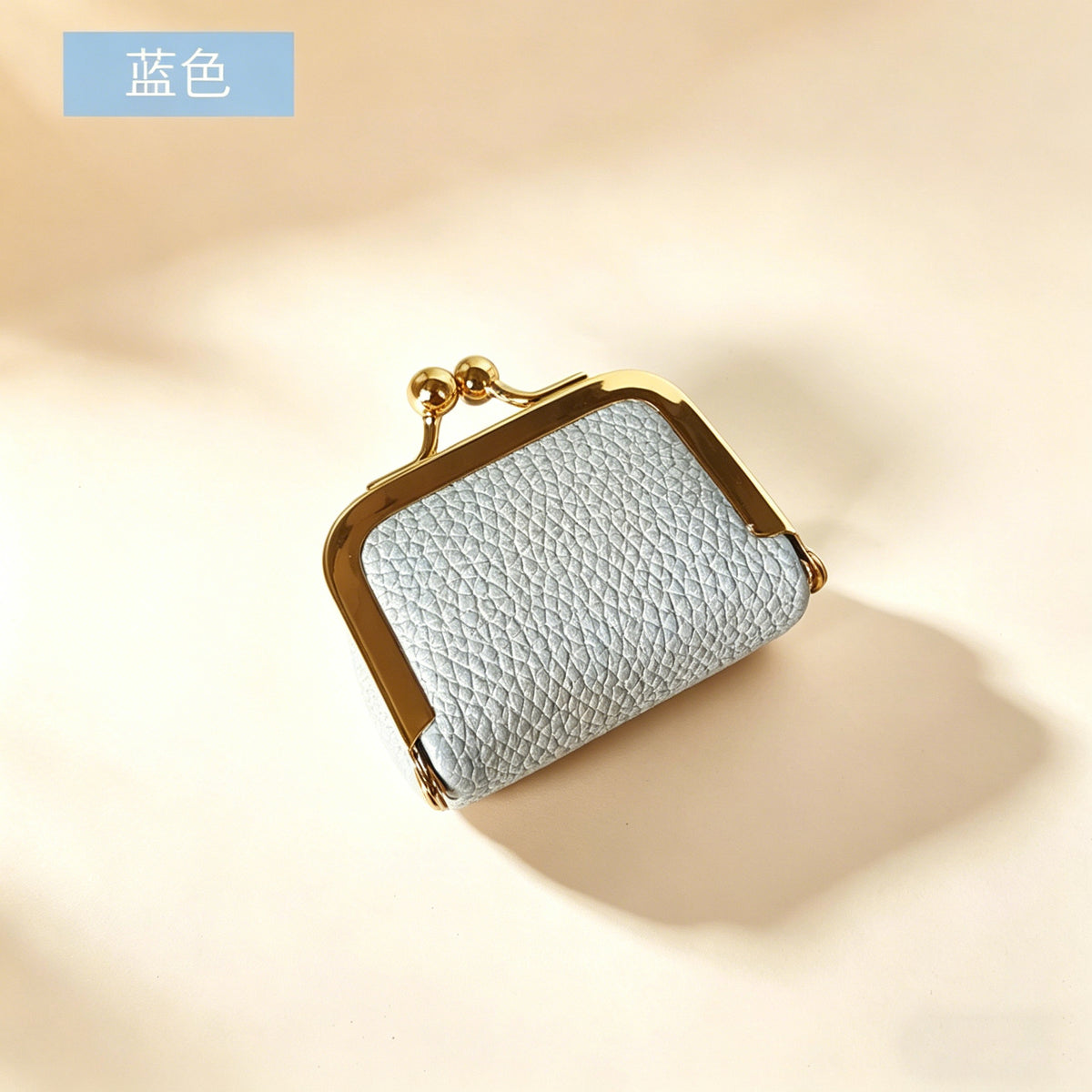 mini leather kiss lock travel jewelry pouch