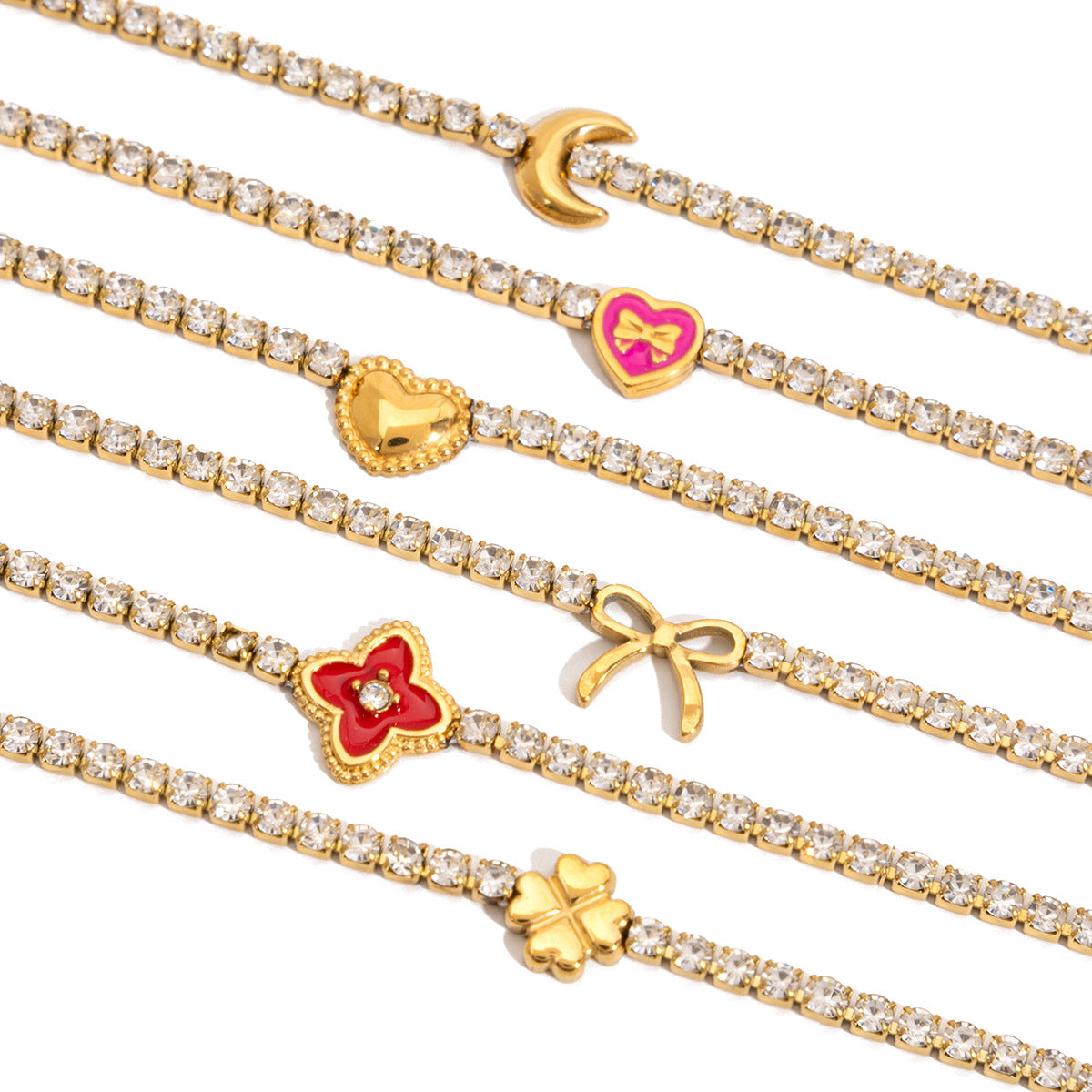 stainless steel cubic zirconia bracelet