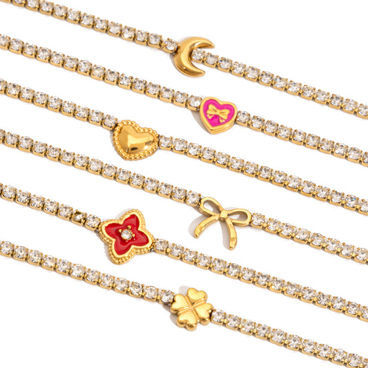 Stainless Steel Cubic Zirconia Bracelet