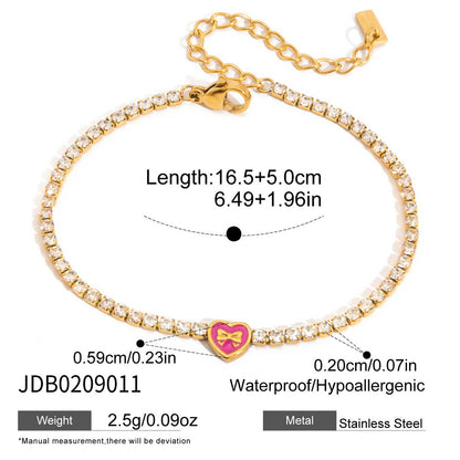 Stainless Steel Cubic Zirconia Bracelet