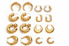 Stainless Steel Double C Zircon Stud Earring