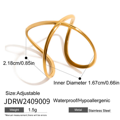 Stainless Steel Irregular Open Ring