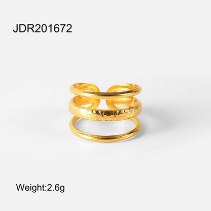 Stainless Steel Irregular Open Ring