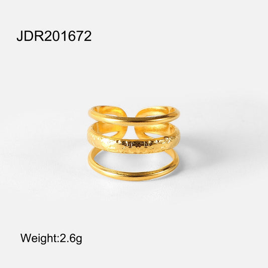 Stainless Steel Irregular Open Ring