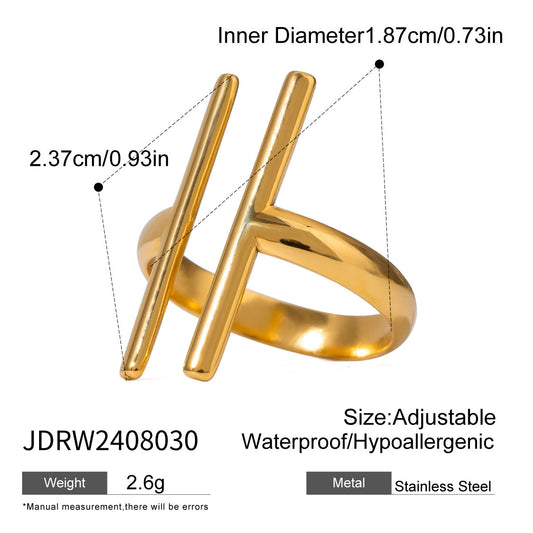 Stainless Steel Irregular Open Ring