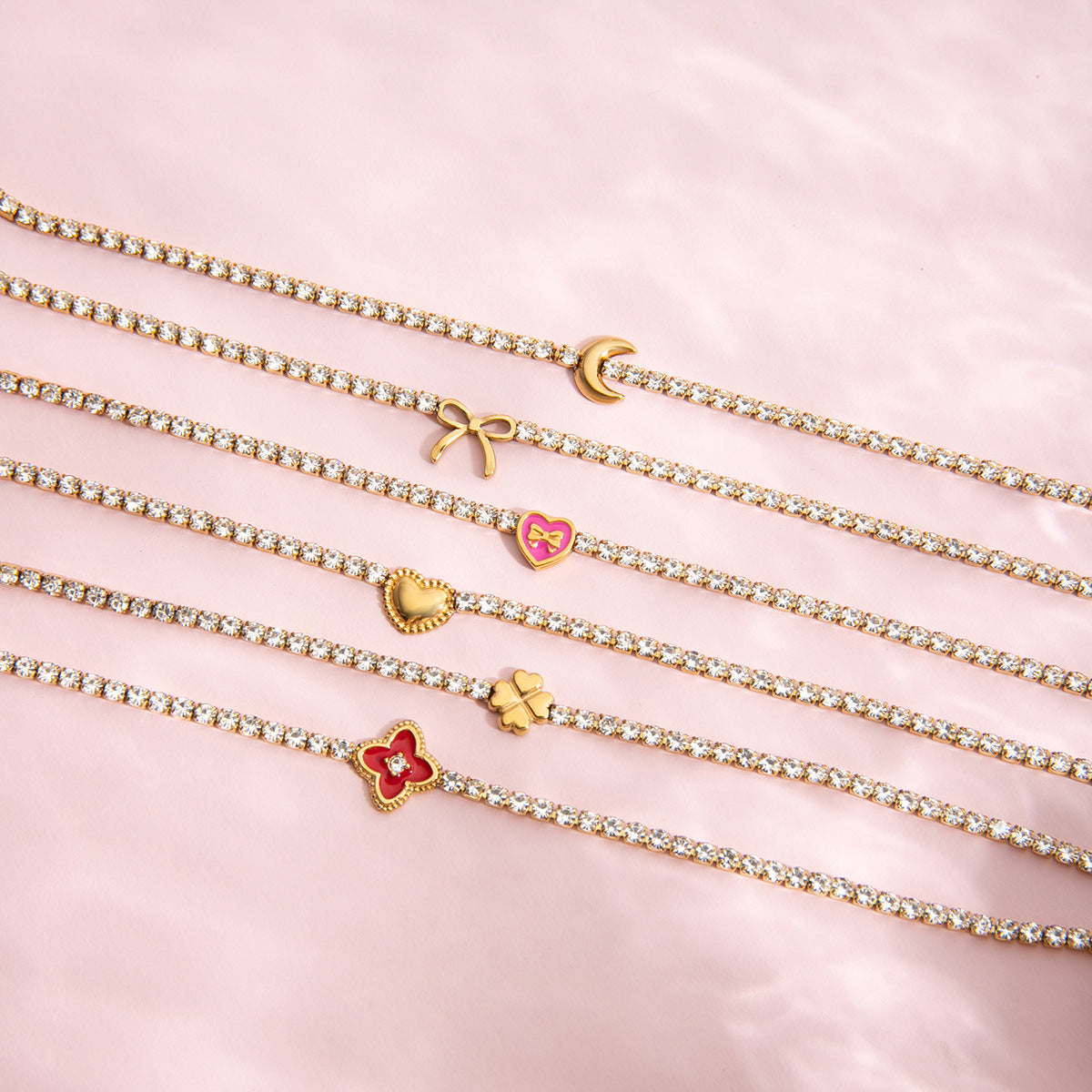 stainless steel cubic zirconia bracelet