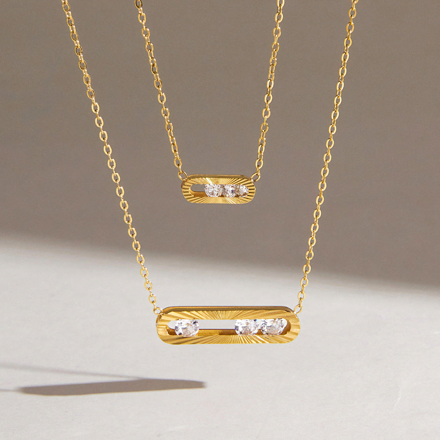moving zircon necklace