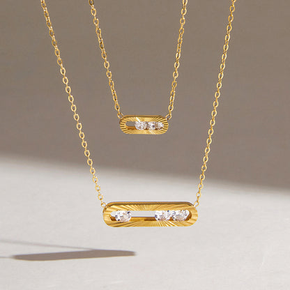 Moving Zircon Necklace