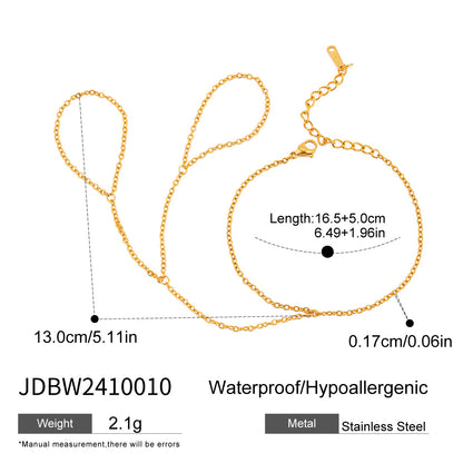 Stainless Steel Zircon Pearl Ring Bracelet