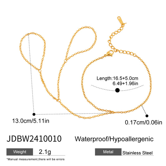 Stainless Steel Zircon Pearl Ring Bracelet