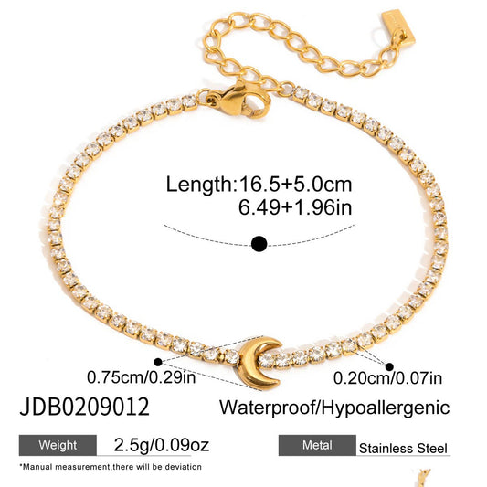 Stainless Steel Cubic Zirconia Bracelet