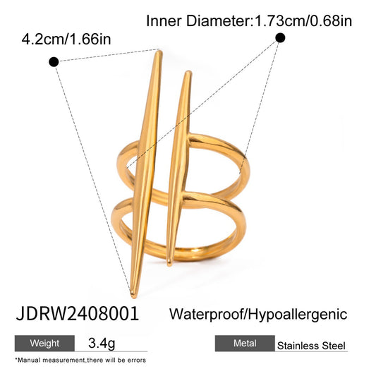 Stainless Steel Irregular Open Ring