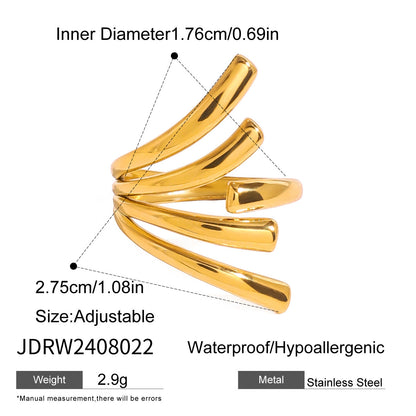 Stainless Steel Irregular Open Ring