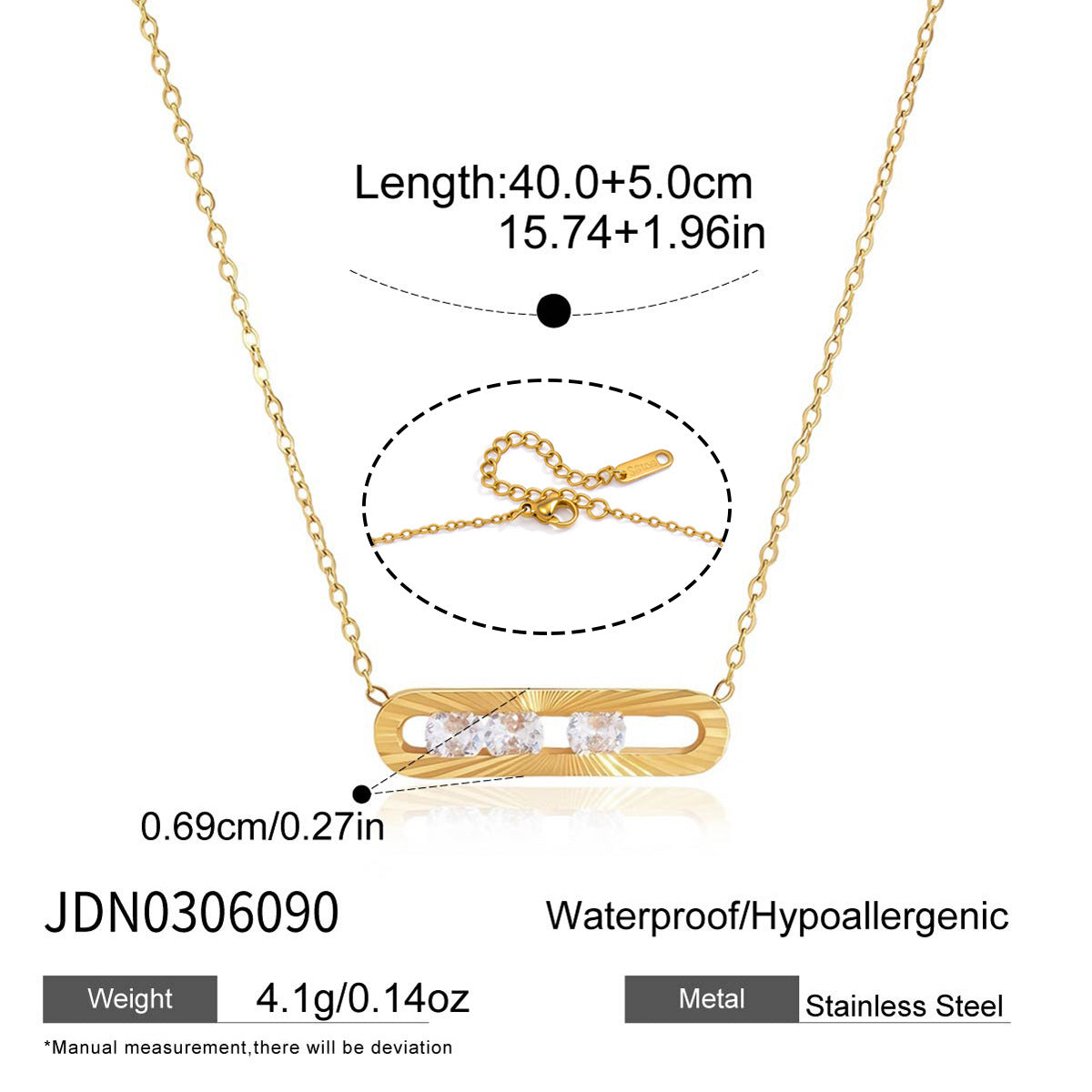 moving zircon necklace