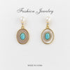 Turquoise pearl earrings
